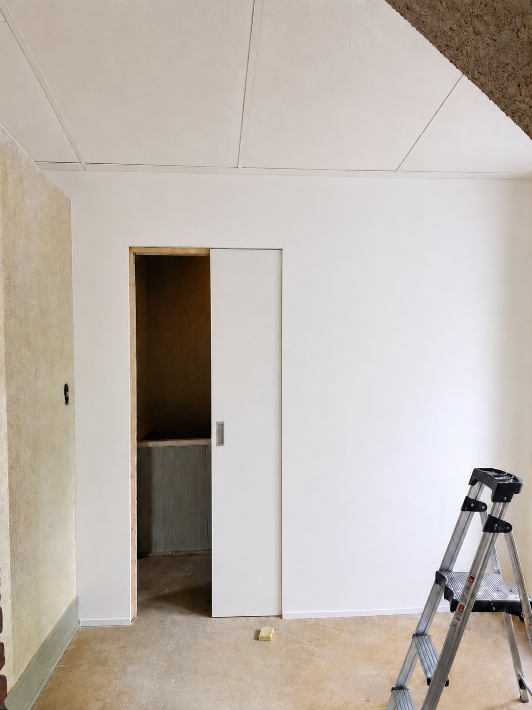 Finished pocket door after conversion